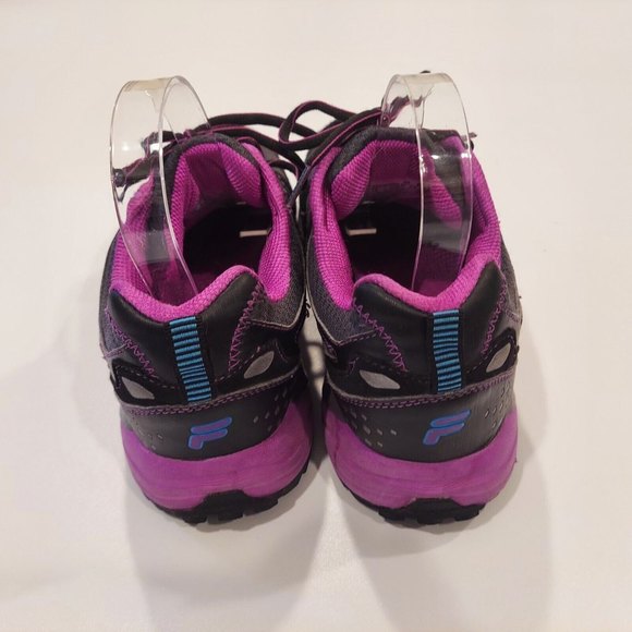 Fila Womens Statique 5SH40095-058 Black Pink Blue Running Shoes Sneakers Size 10 - Picture 2 of 11